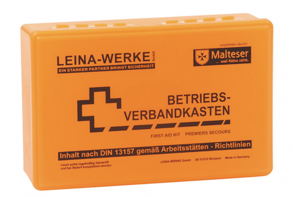 Leina-Werke Erste Hilfe Koffer Betriebsverbandkasten orange DIN 13157